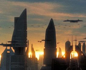 Coruscant, sunset