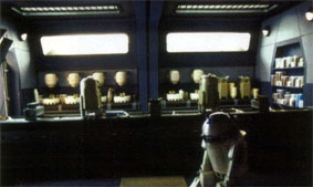 R2-D2 in the freighter's galley