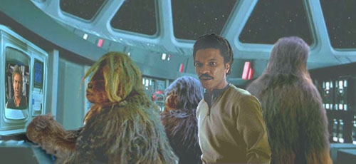 Lando thanks Han for his coming to rescue him, and they agree on the next course of action.