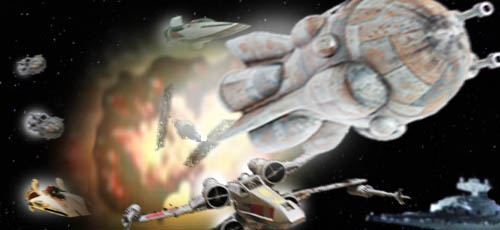 Leia's Devil Squadron soars overhead !