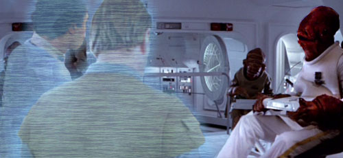 The Admiral orders the Alliance Fleet to move aside to allow the Hutts clear passage to Kessel.