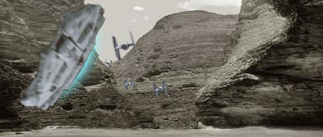 The Falcon twists through the tightly packed Bungle rock formations !