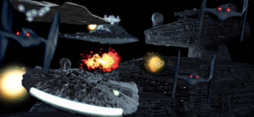 Han reviews the Kessel space battle !