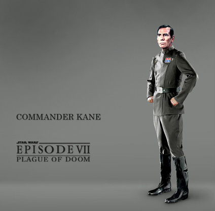 Commander Kane, audacious Imperial tactician. Promotional artwork by Scott.