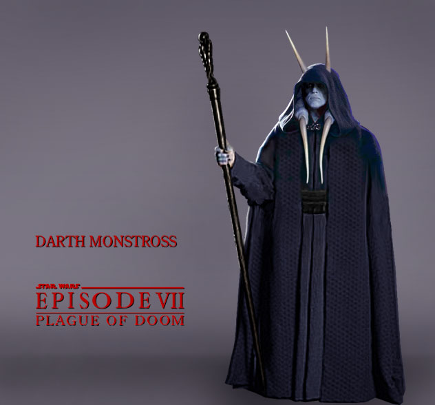 Artwork by Scott : Episode VII 'poster' presenting Darth Monstross.