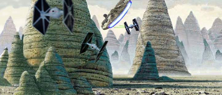 In this great image by Scott, the Falcon heads towards the Bungles !