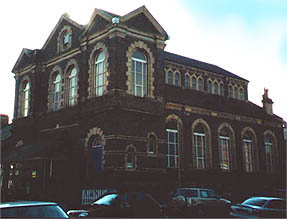 Cathays Methodist Church, seen on the righthand side, driving down Crwys Road from the north