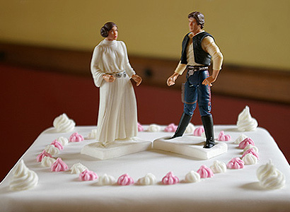 Princess Leia and Han Solo on top of the cake !