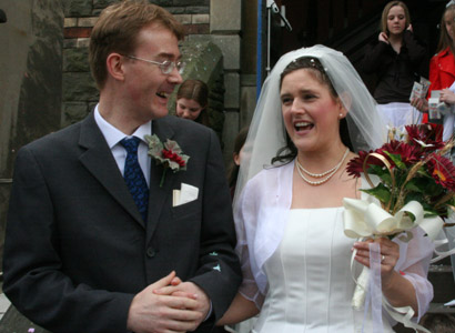 Jo and Nat having survived the confetti attack ! (pic by Mark)