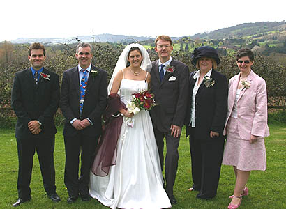 Alun and David - Jo's brothers - with Susan and Denise - Jo's sisters