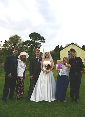 With Anne and Mike, and Clare and Arthur, who helped get Joanne and Nathaniel together in the first place !